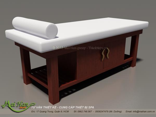 giường massage chân gỗ 