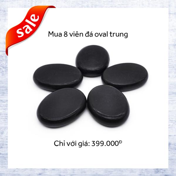 đá nóng massage oval trung