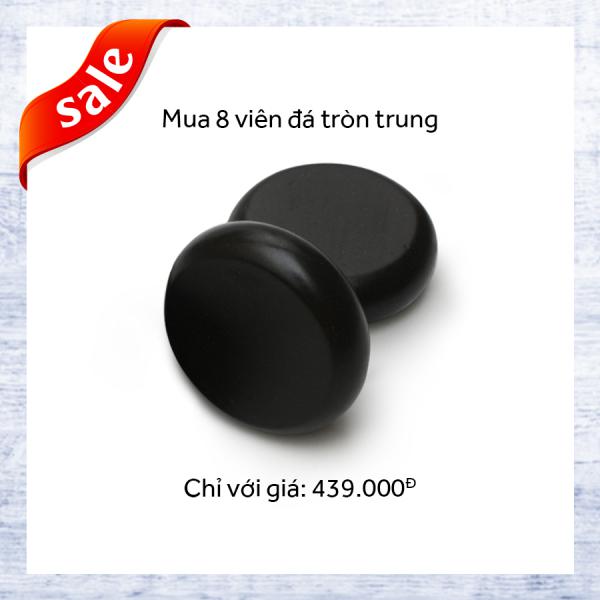 Đá nóng massage tròn trung