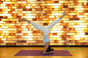 Phòng tập ốp đá muối Himalaya Đá muối Himalaya trong thiết kế nội thất