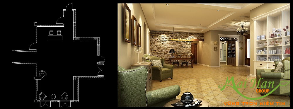 Thiết kế nội thất sơ bộ Các bước thiết kế nội thất spa