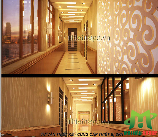 Hành lang khu vực phòng VIP spa Capsaint Jaques Hành lang khu vực phòng VIP spa Capsaint Jaques