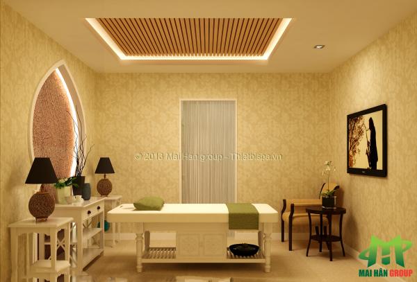 Phòng massage mỹ phẩm  cao cấp Ngọc My do Mai Hân Group thiết kế, thi công
