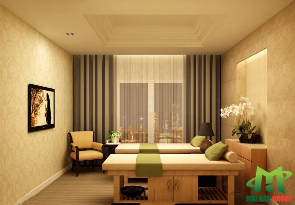 Phòng massage 3 mỹ phẩm  cao cấp Ngọc Mỹ do Mai Hân Group thiết kế, thi công