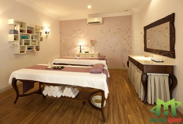 Phòng massage tại lá spa do Mai Hân  Group thiết kế, thi công và cung cấp thiết bị