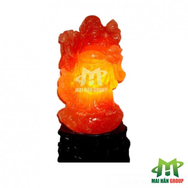 Đèn đá muối hình tượng Phật Di Lặc đứng