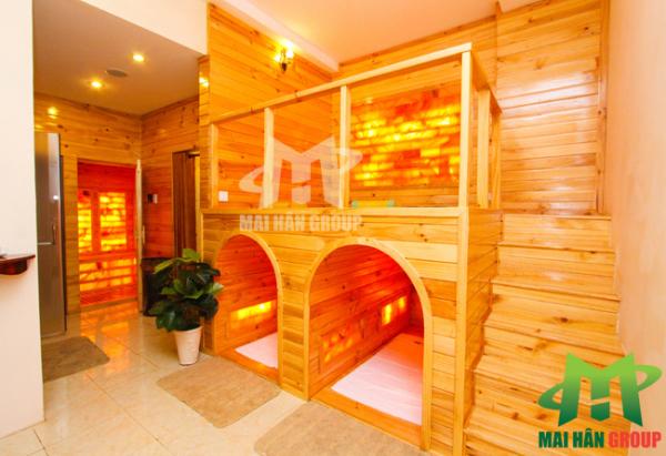 Hang xông hơi trị liệu với đá muối Himalaya