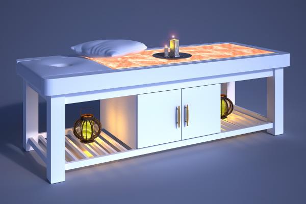 Giường massage đá muối – thiết bị chăm sóc sức khỏe đang ngày càng được ưa chuộng