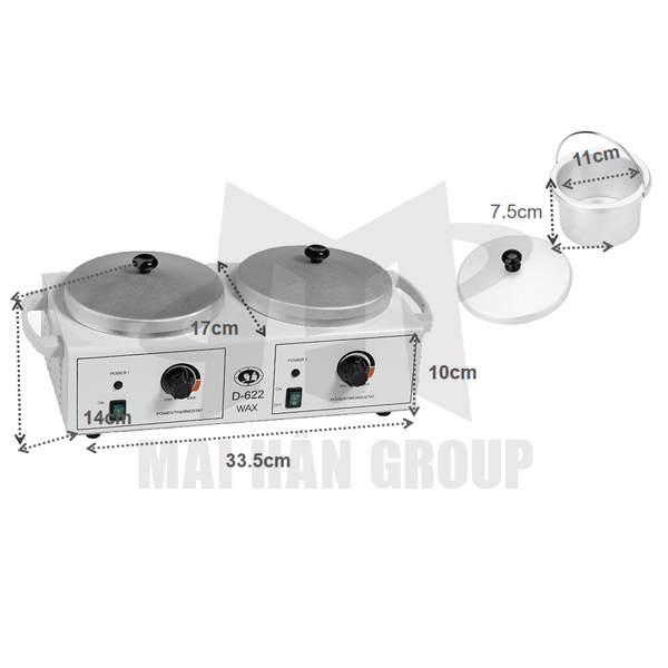 Nồi nấu wax dạng đôi model D-622