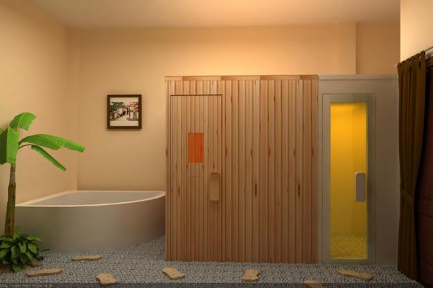 phòng xông hơi bằng gỗ 