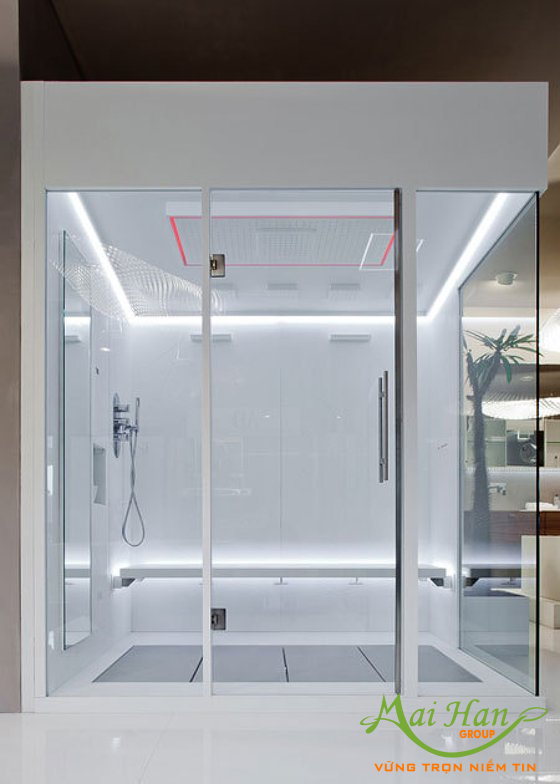 Phòng xông hơi ướt Corian tương tác ánh sáng tốt Phòng xông hơi ướt Corian