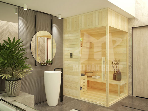 Hoàn thiện phòng xông hơi trước khi bàn giao khách hàng Hoàn thiện phòng xông hơi trước khi bàn giao khách hàng