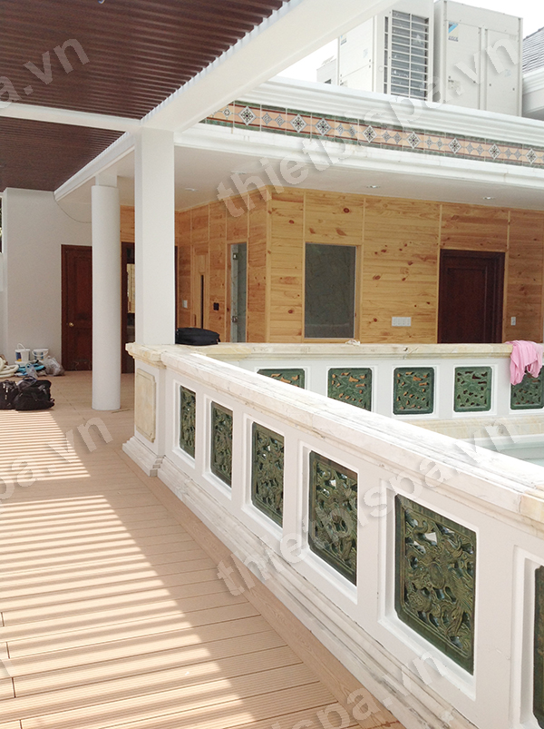 thi công khu vực xông hơi 