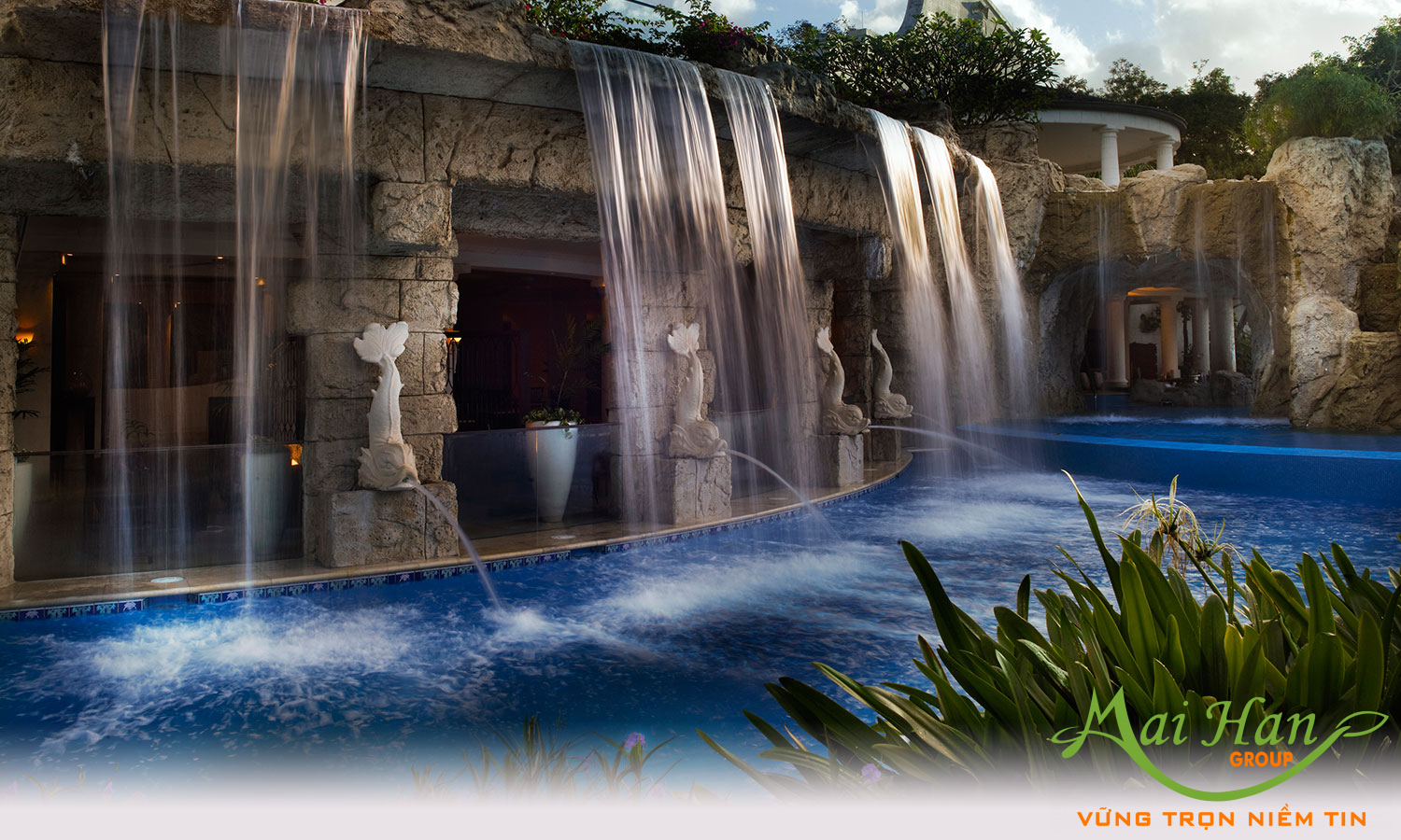 Thiết kế bể bơi cho spa cafe 