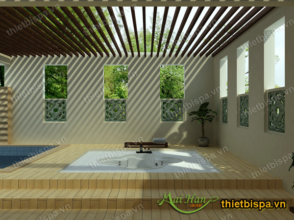 Thiết kế spa bồn massage jacuzzi Thiết kế spa bồn massage jacuzzi