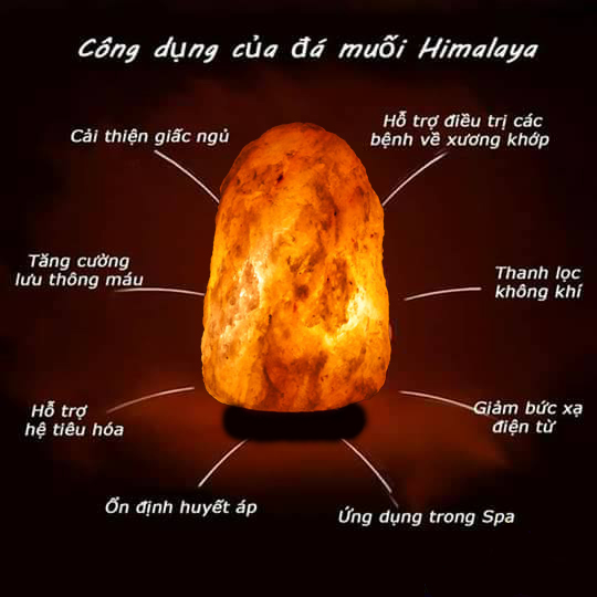 Bừng sáng không gian sống của bạn với đèn đá muối Love Stone Bừng sáng không gian sống của bạn với đèn đá muối Love Stone